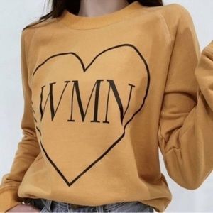 Ell and Emm | WMN - Mustard Heart Sweatshirt